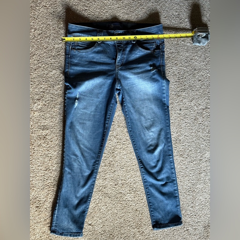 Democracy ’Ab’solution Women’s Blue Distressed Ankle Skinny - Size 10